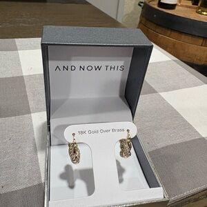 And Now This Gold Over Brass Earrings